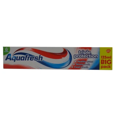 Aquafresh toothpaste 125 ml. Triple protección.
