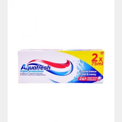 AQUAFRESH ΟΔ/ΜΑ FRESH&MINTY (2X75ml)