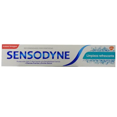 Sensodyne toothpaste 75 ml. Clean & fresh.
