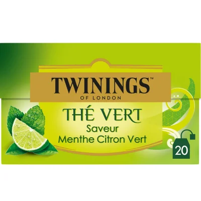 TWININGS Green Tea Mint and Lime 20 bags 30 g