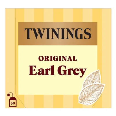 TWININGS Original Earl Grey black tea bergamot flavoured 50 bags 100 g