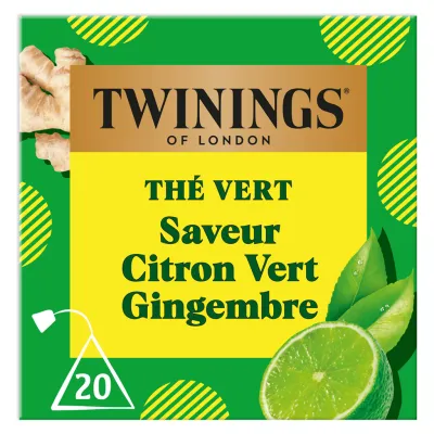 TWININGS Green Tea Lime Ginger 20 tea bags