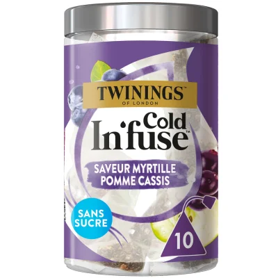 TWININGS Cold In'fuse cold infusion blueberry apple blackcurrant 10 bags