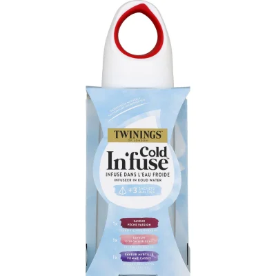 TWININGS Cold Infuse Water Infusion with reusable bottle, bottle & 3 sachets