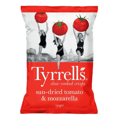 TYRRELL'S Potato Chips Tomato and Mozzarella 150 g