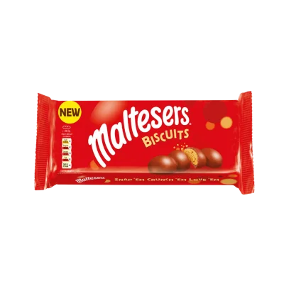 MALTESERS Biscuits with crunchy honeycomb pieces coated in milk chocolate 110 g