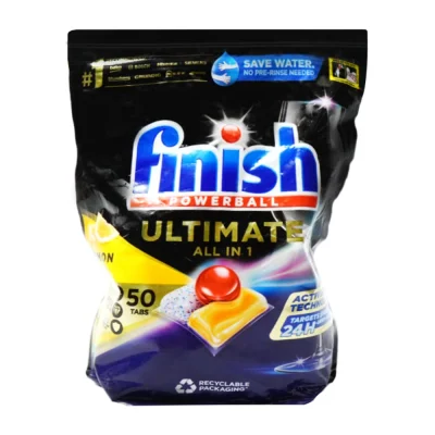 Finish All In 1 Dishwasher Tabs Ultimate Lemon 50ct