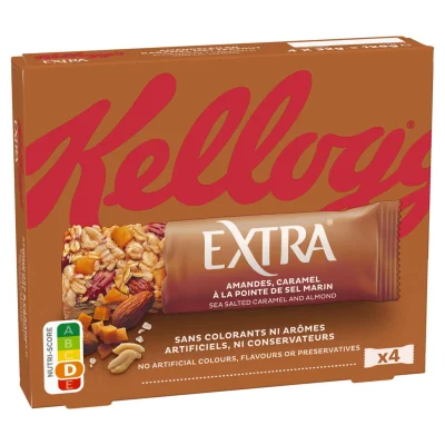 KELLOGG'S Extra Salted Caramel Cereal Bars 4x32g