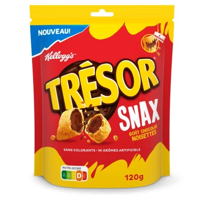 KELLOGG'S Trésor Snax Chocolate Hazelnut Cereals 120 g