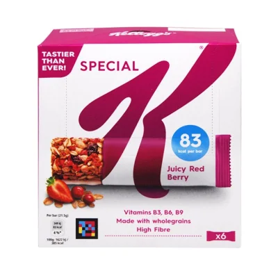 KELLOGGS bars Special K juicy red berry 6x21.5g