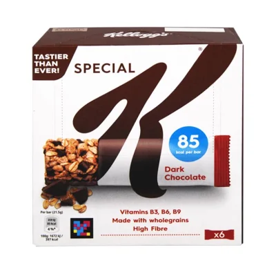 KELLOGGS bars Special K dark chocolate 6x21.5g