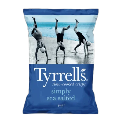 TYRRELL'S Sea Salt Potato Chips 40 g