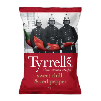 TYRRELL'S Sweet Chilli and Red Pepper Potato Chips 40 g