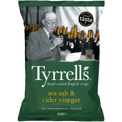 TYRRELL'S Potato Chips Sea Salt and Cider Vinegar 150 g