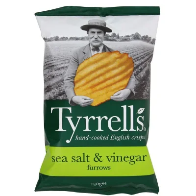 TYRRELL'S Crinkle Cut Vinegar Chips 150 g