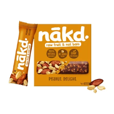 NAKD raw fruit & nut bar 4X35g - peanut delight