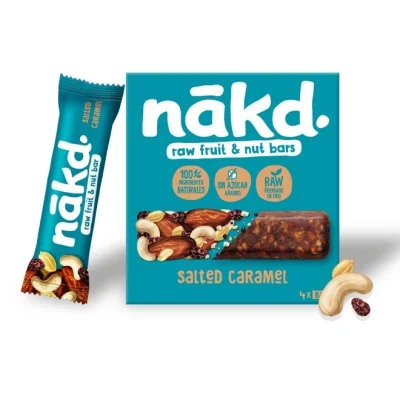 NAKD raw fruit & nut bar 4X35g - salted caramel