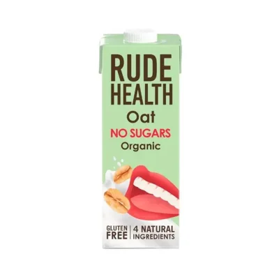 RUDE HEALTH dairy free organic Oat Drink milk no sugars 1L