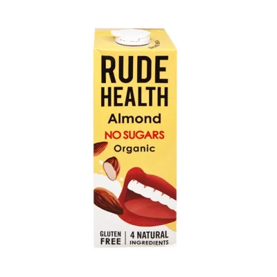RUDE HEALTH dairy free organic Almond Drink milk 1L - no sugars