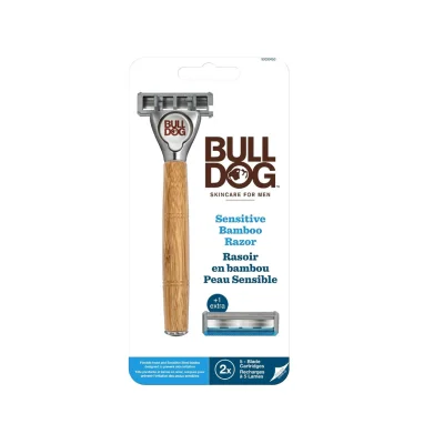 BULLDOG Sensitive Bamboo Razor + 2 Refills