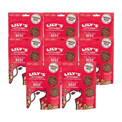 Lily's Kitchen Adult Dog The Best Ever Beef Mini Burgers Treats 8x70g