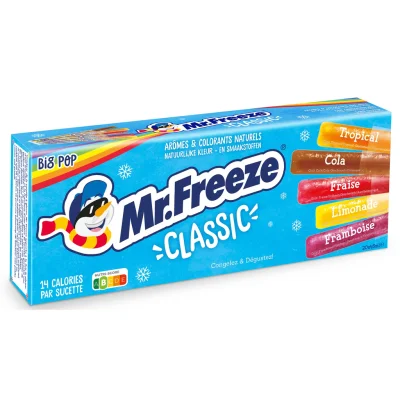 MR FREEZE Water Ices Tropical Cola Strawberry Lemonade and Tropical 20 x 45 ml