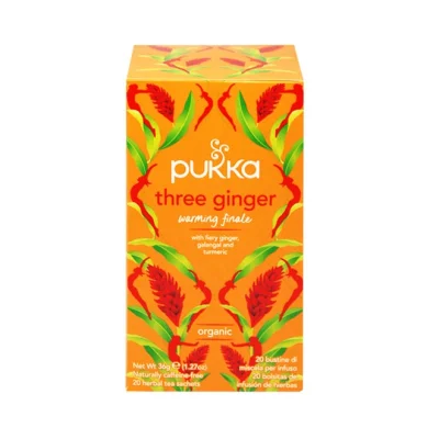 tea PUKKA bio Three Ginger (20 pcs) 36g - Fiery Ginger, Galangal & Turmeric