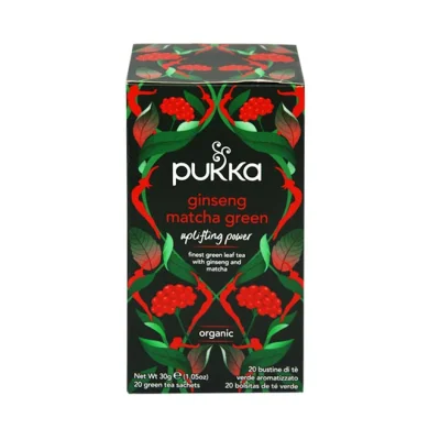 tea PUKKA bio Ginseng Matcha Green (20 pcs) 30g - Geen Tea, Ginseng & Matcha