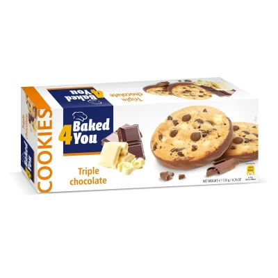 BAKED4YOU Triple Chocolate Cookies 135 g