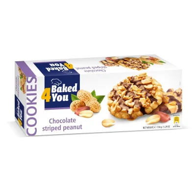 BAKED4YOU Chocolate Striped Peanut 150 g