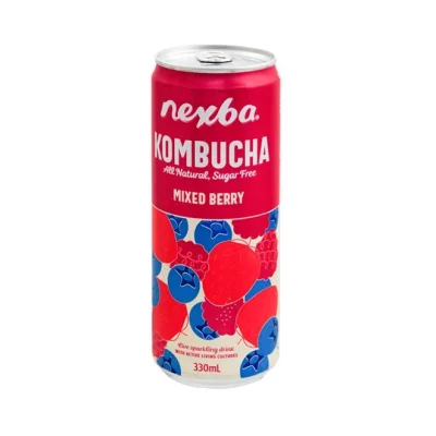 can NEXBA all natural Kombucha sugar free 330ml - Mixed Berry