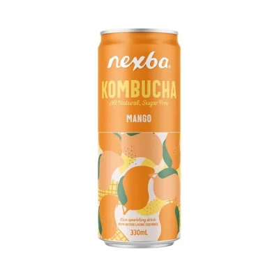 can NEXBA all natural Kombucha sugar free 330ml - Mango