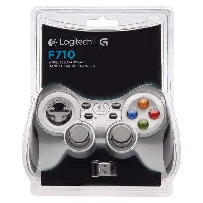LOGITECH Wireless Gamepad F710 2.4 Ghz Rf Nano Usb Receiver Pc Mac Silver Grey