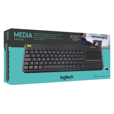 LOGITECH Wireless Keyboard K400 Plus AZERTY French Black