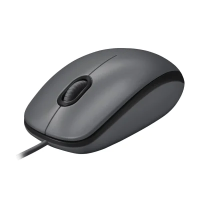 LOGITECH M100 Wired USB Mouse Ambidextrous Grey