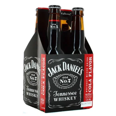 JACK DANIEL'S Whiskey Cola 4x33cl