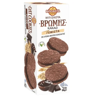 Violanta Oat Cookies Dark Chocolate 180g Βιολάντα Μπισκότα Βρώμης Μαύρης Σοκολάτας 180g