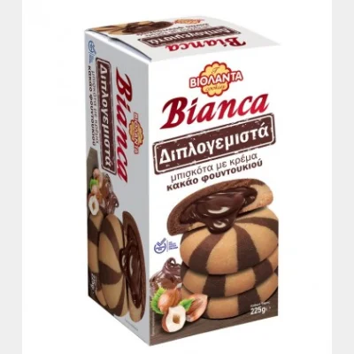 VIOLANTA BIANCA COCOA BISCUITS DOUBLE-FILLED 225gr
