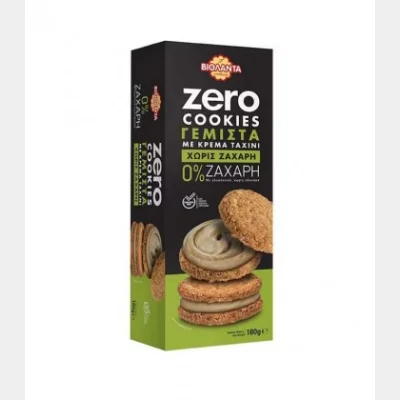 VIOLANTA ZERO COOKIES 0% SUGAR FILLED WITH TAHINI CREAM 180gr.