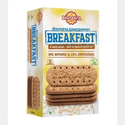 VIOLANTA BREAKFAST BISCUITS WITH OATS &15% PROTEIN 180gr