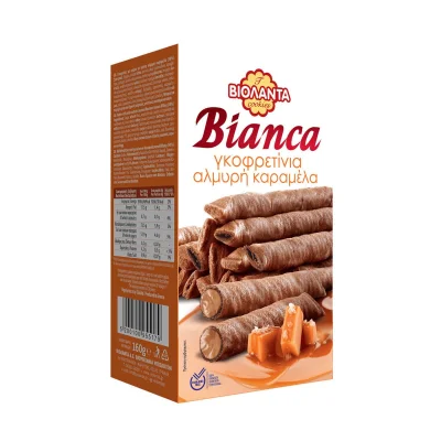 Violanta Bianca Salted Caramel Wafer Rolls 160g Γκοφρετίνια Αλμυρή Καραμέλα 160g