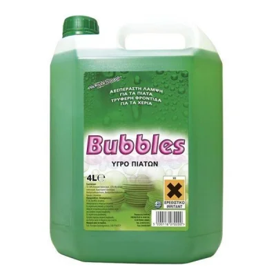 BUBBLE DISHWASHING LIQUID 4 lit GREENLEMON
