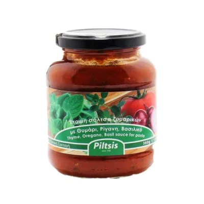 Tomato Sauce Thyme Oregano Basil 360g Σάλτσα Τομάτας με Θυμάρι Ρίγανη Βασιλικό 360g
