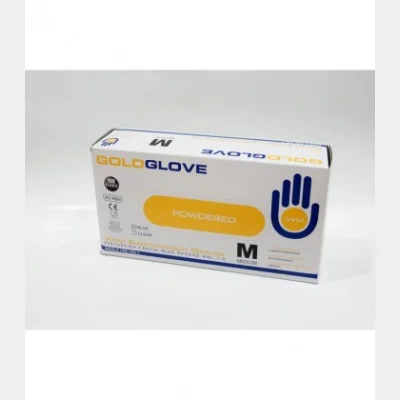 ΓΑΝΤΙΑ GOLDGLOVE 100T VINYL MEDIUM ΕΛ.ΠΟΥΔΡΑΡΙΣΜΕΝΑ ΜΠΛΕ