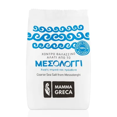 Mamma Greca Coarse Sea Salt Messolonghi 400g Χοντρό θαλασσινό αλάτι Μεσολόγγι 400g