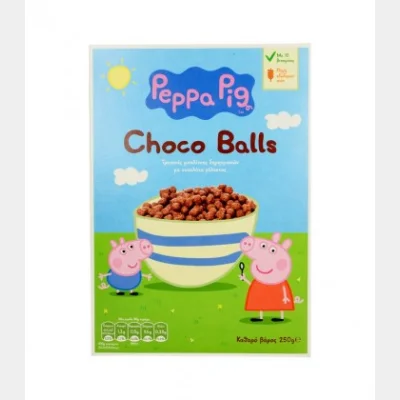 KIDS VALLEY PEPPA PIG ΔΗΜΗΤΡΙΑΚΑ CHOCO BALLS 250gr