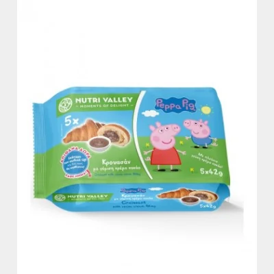 NUTRI VALLEY PEPPA PIG ΚΡΟΥΑΣΑΝ ΚΡΕΜΑ ΚΑΚΑΟ SET 42gr
