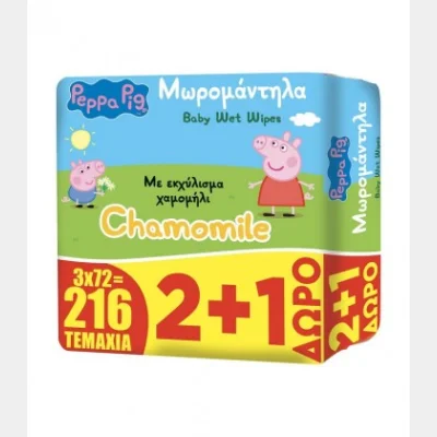 PEPPA PIG ΜΩΡΟΜΑΝΤΗΛΑ ΧΑΜΟΜΗΛΙ 72Τ 2+1