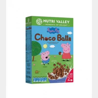 NUTRI VALLEY PEPPA PIG ΔΗΜΗΤΡΙΑΚΑ CHOCO BALLS 375gr