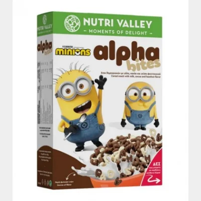 NUTRI VALLEY MINIONS ΔΗΜΗΤΡΙΑΚΑ ALPHA BITES 375gr